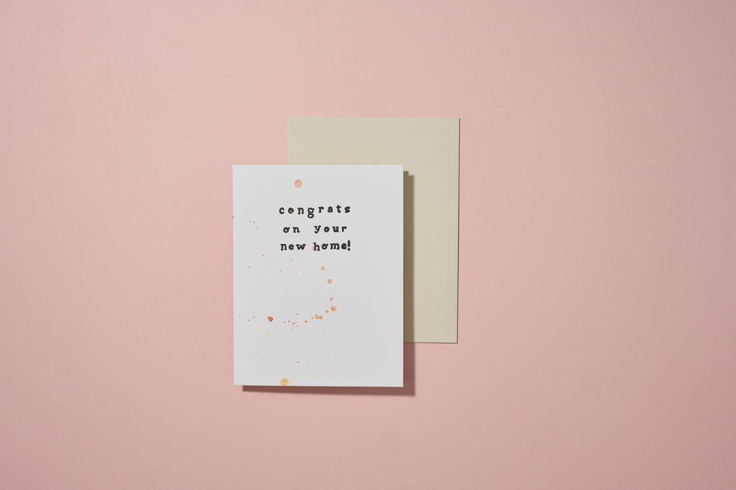 Congrats on Your New Home Hand Painted Letterpress Card