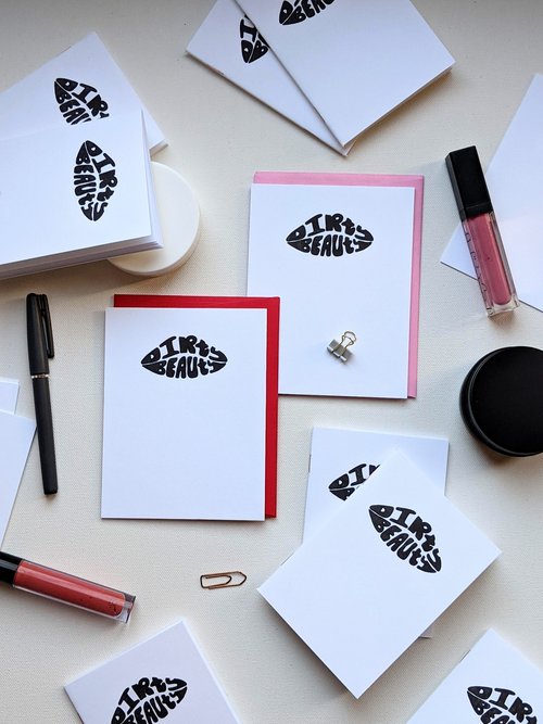 Custom Letterpress Printing for Local Skincare Brand Dirty Beauty