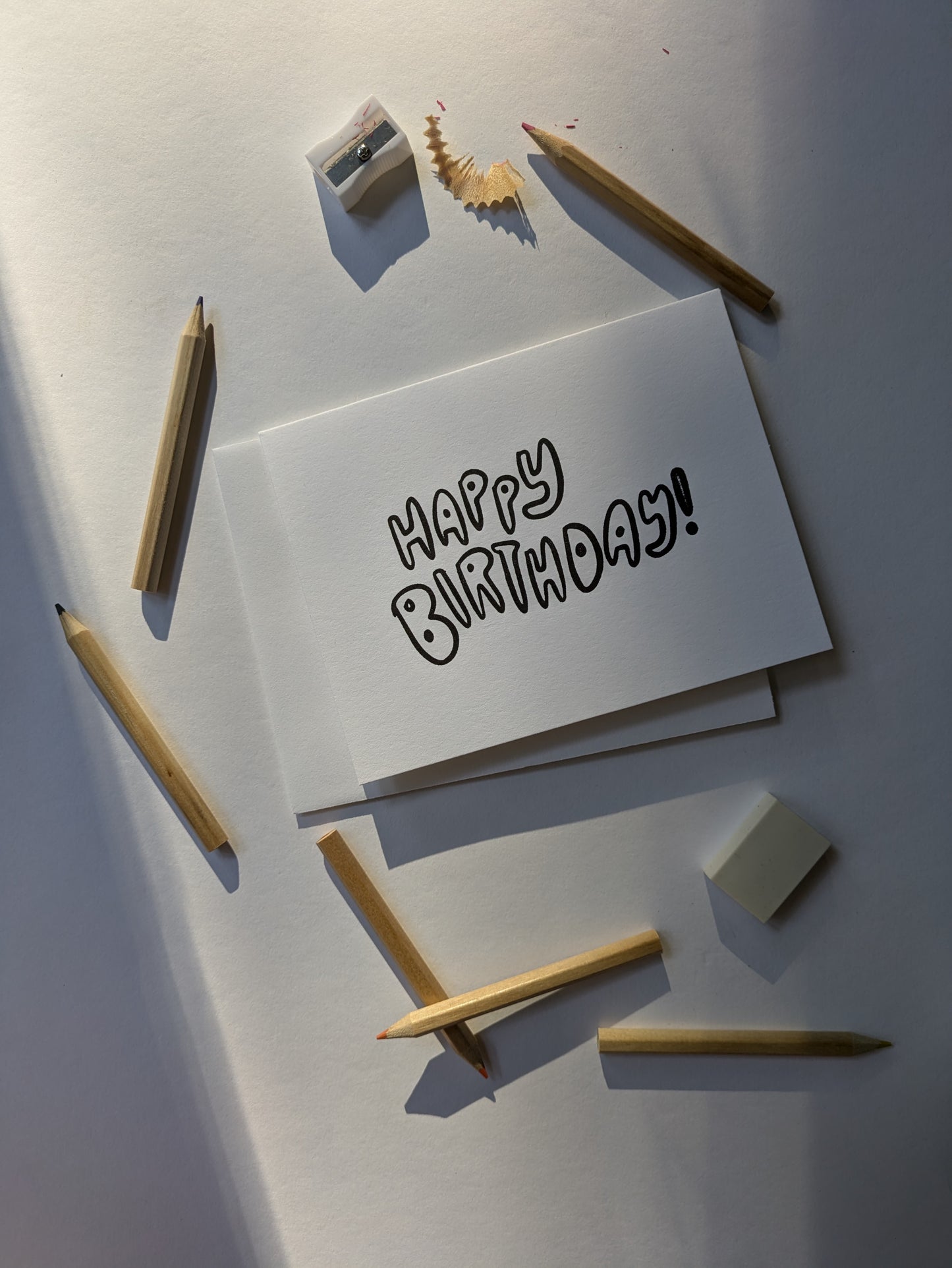 Birthday Coloring Card Boxed Set of 8 - Letterpress Printed