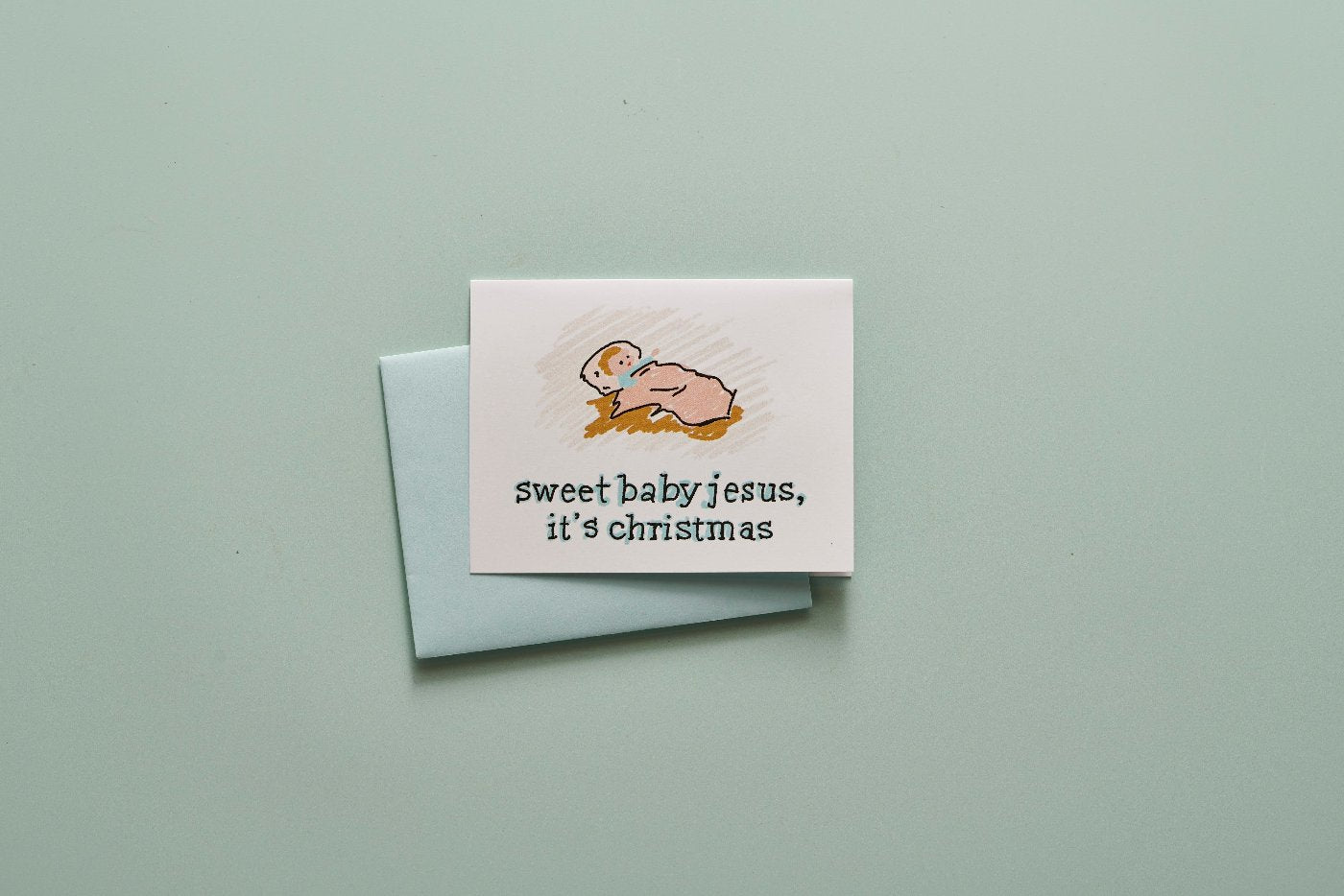 Sweet Baby Jesus It's Christmas Folded Card