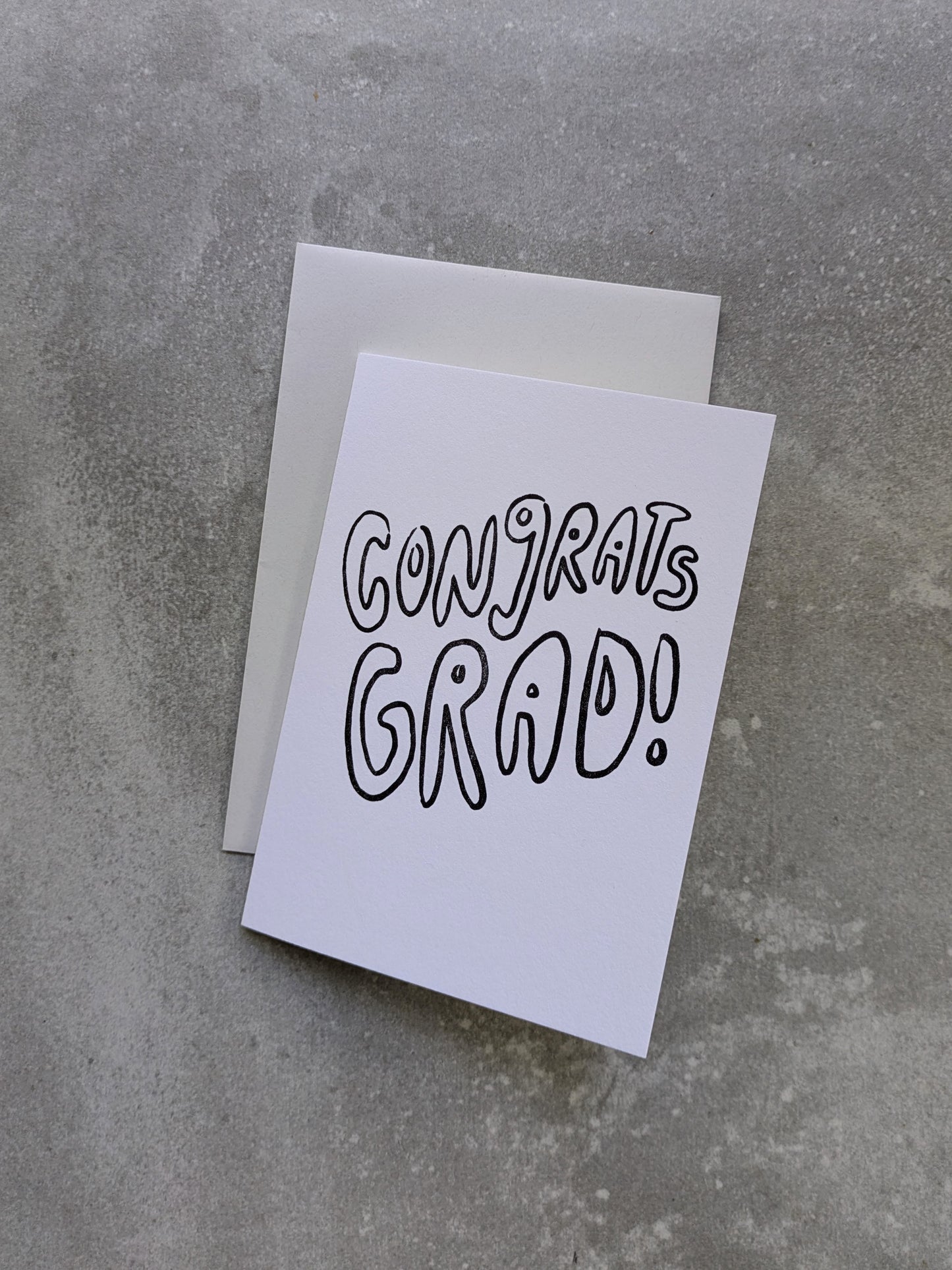 Congrats Grad Letterpress Coloring Cards – Set of 4 | DIY Graduation Greeting Cards on 100% Cotton Paper