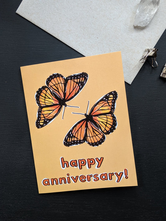 Happy Anniversary Butterfly Card