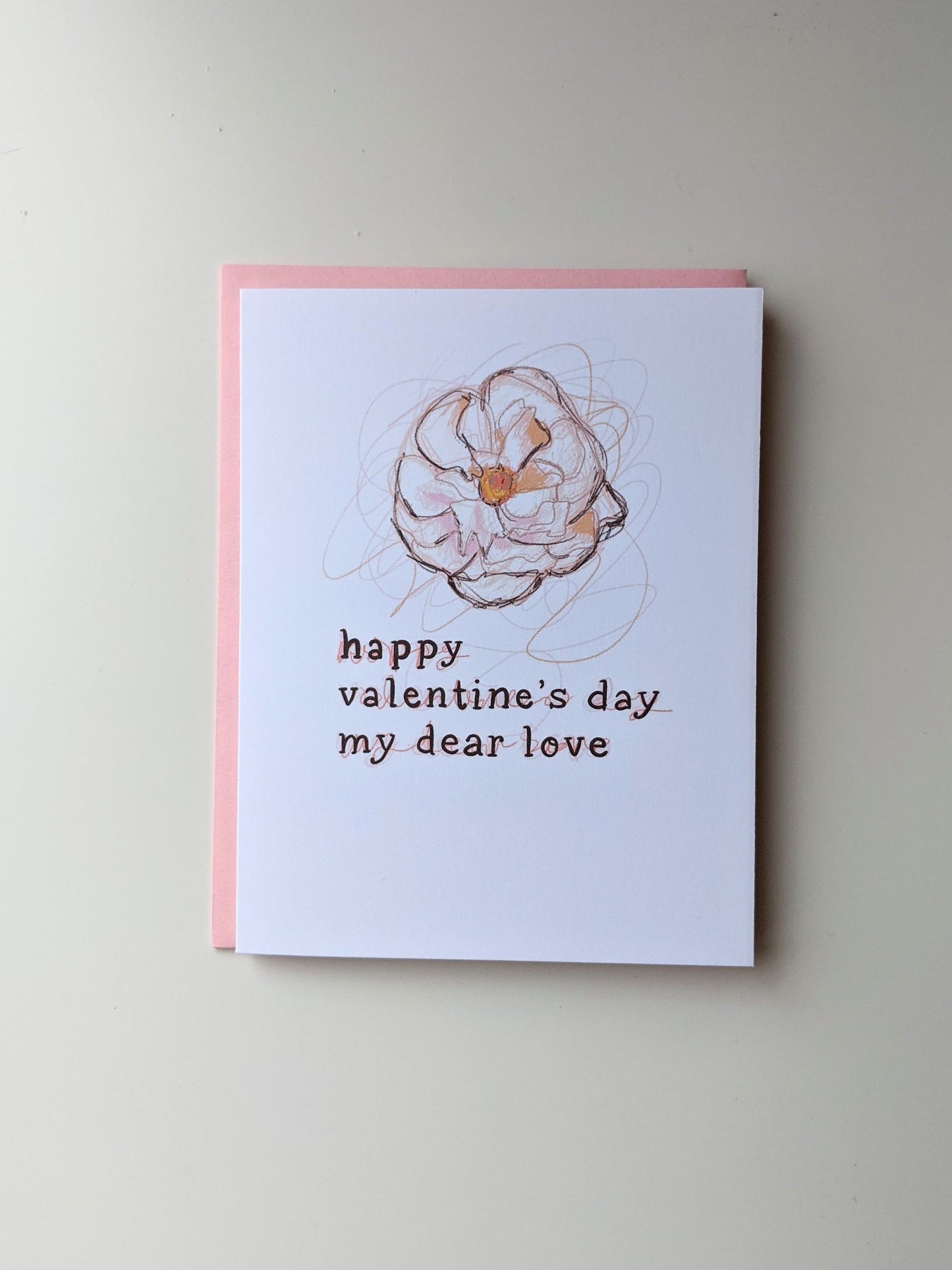 Happy Valentine's My Dear Love Flower Card