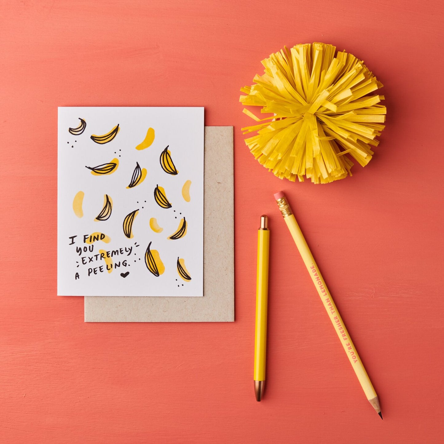 I Find You Extremely A Peeling Bananas Card