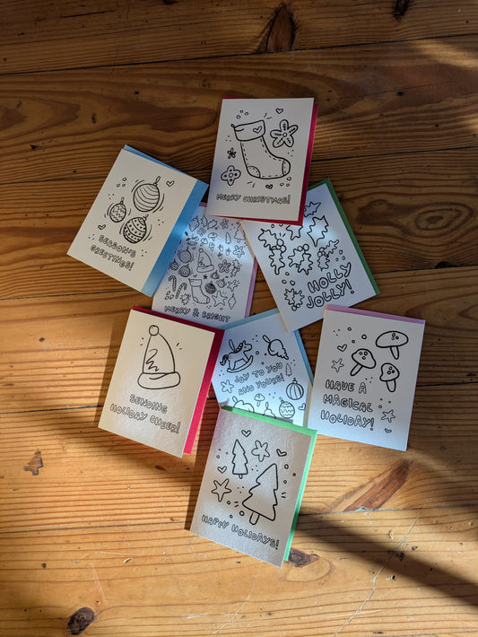 Christmas Coloring Cards - Boxed Set of 8