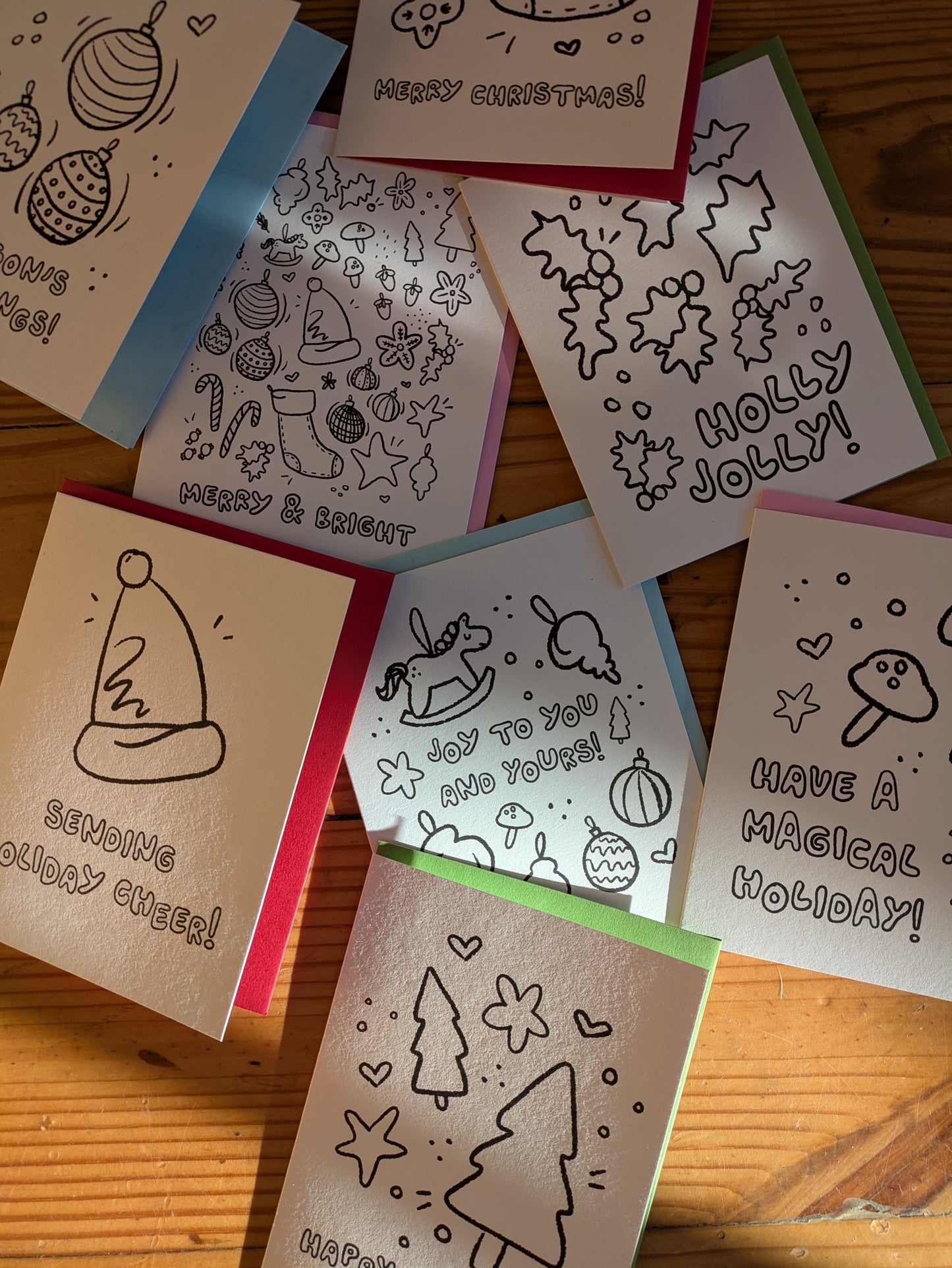 Christmas Coloring Cards - Boxed Set of 8