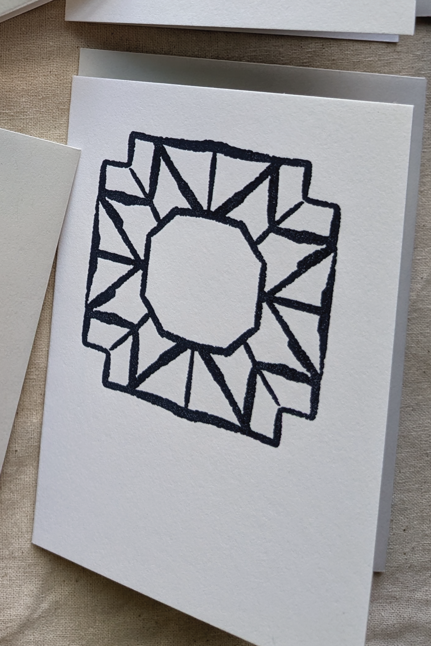 Quilt Square No. 3 Letterpress Card