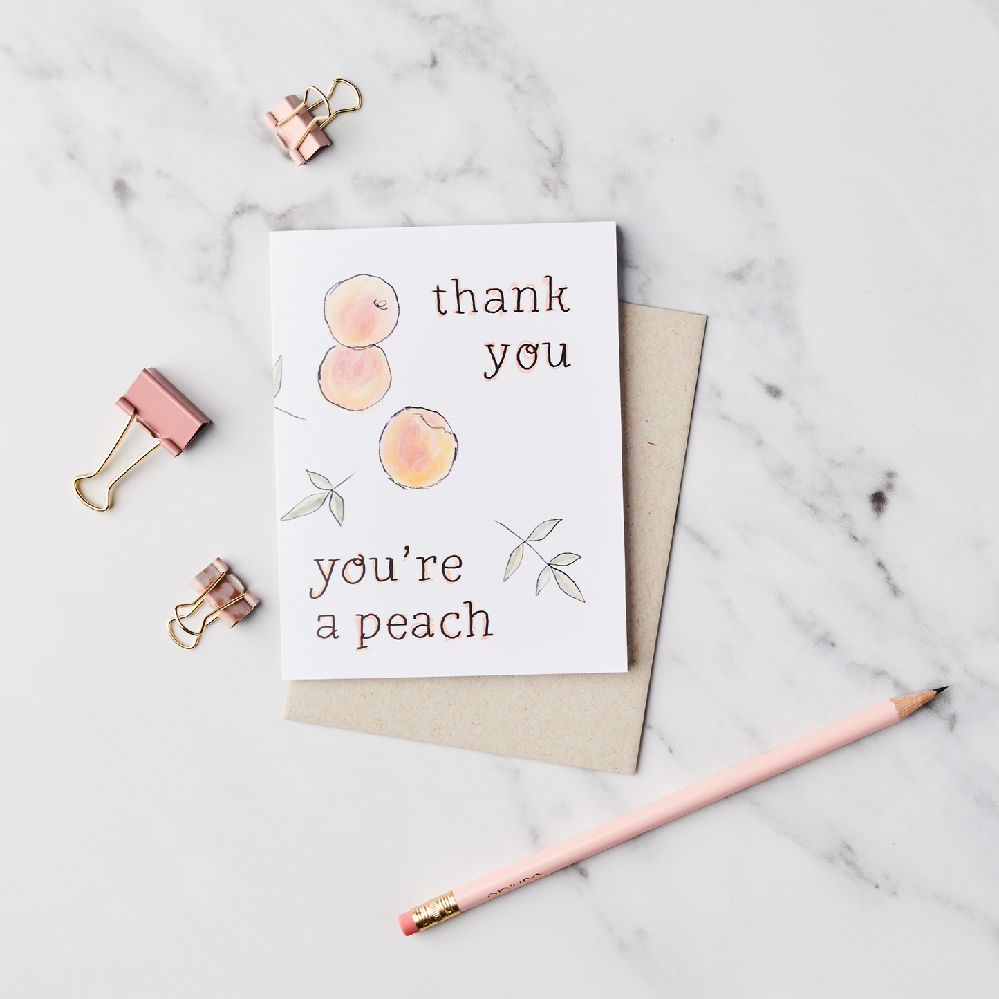 Thank You Peach Card