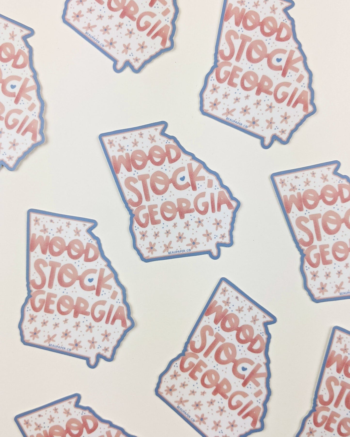 Woodstock Georgia Die Cut Sticker