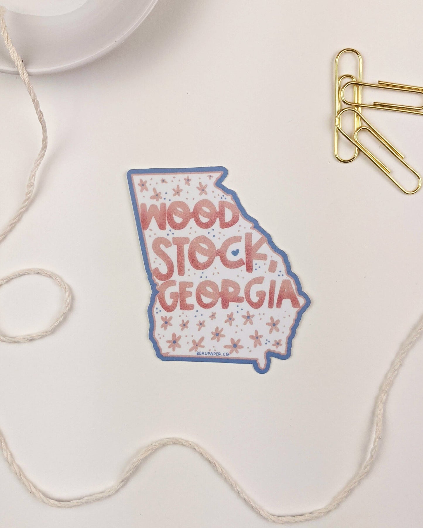 Woodstock Georgia Die Cut Sticker