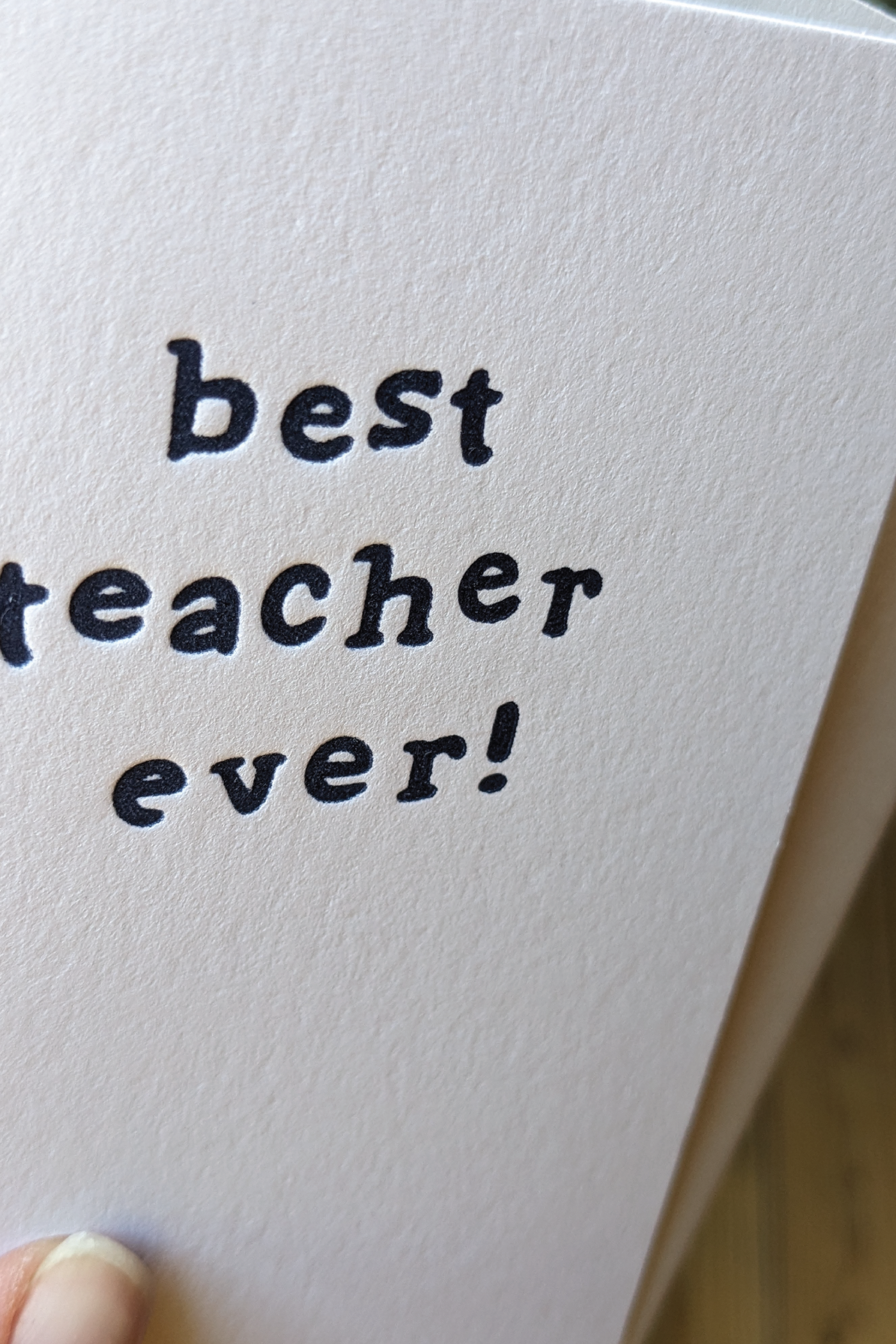 Best Teacher Ever Card