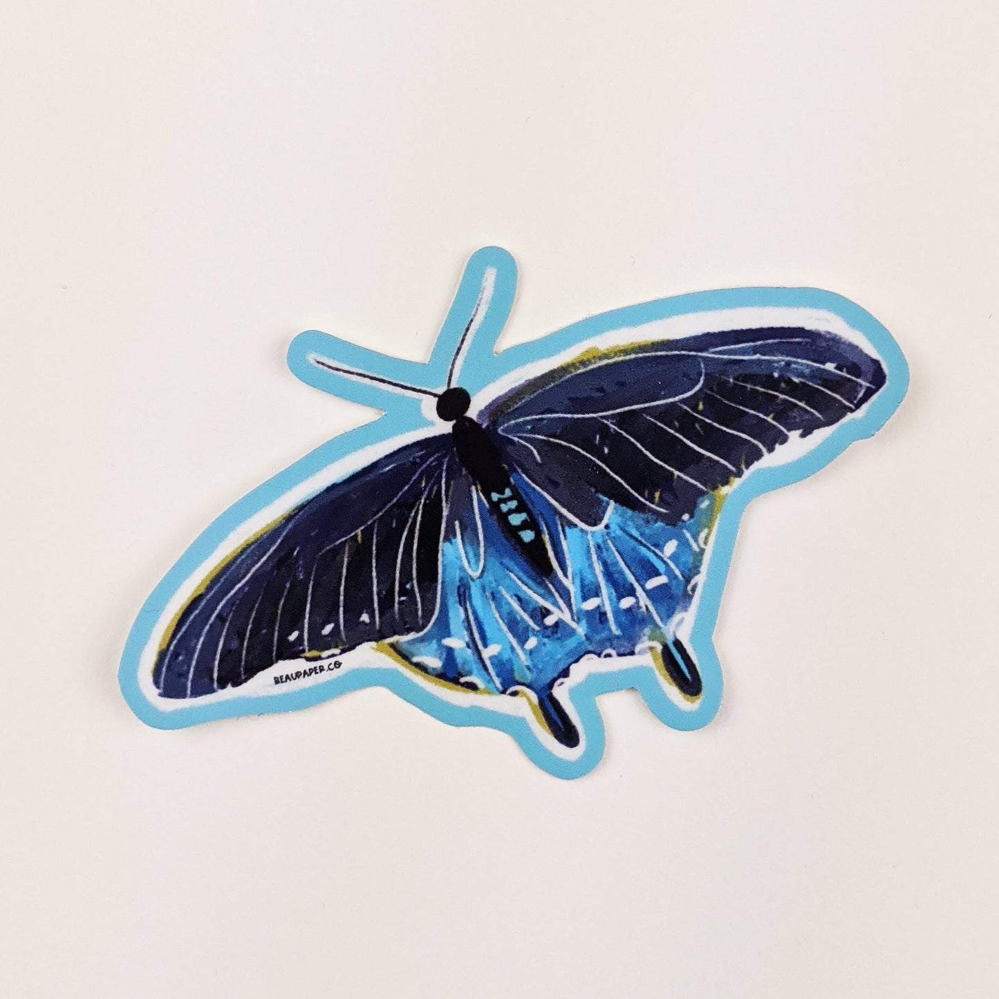 Blue Butterfly Sticker