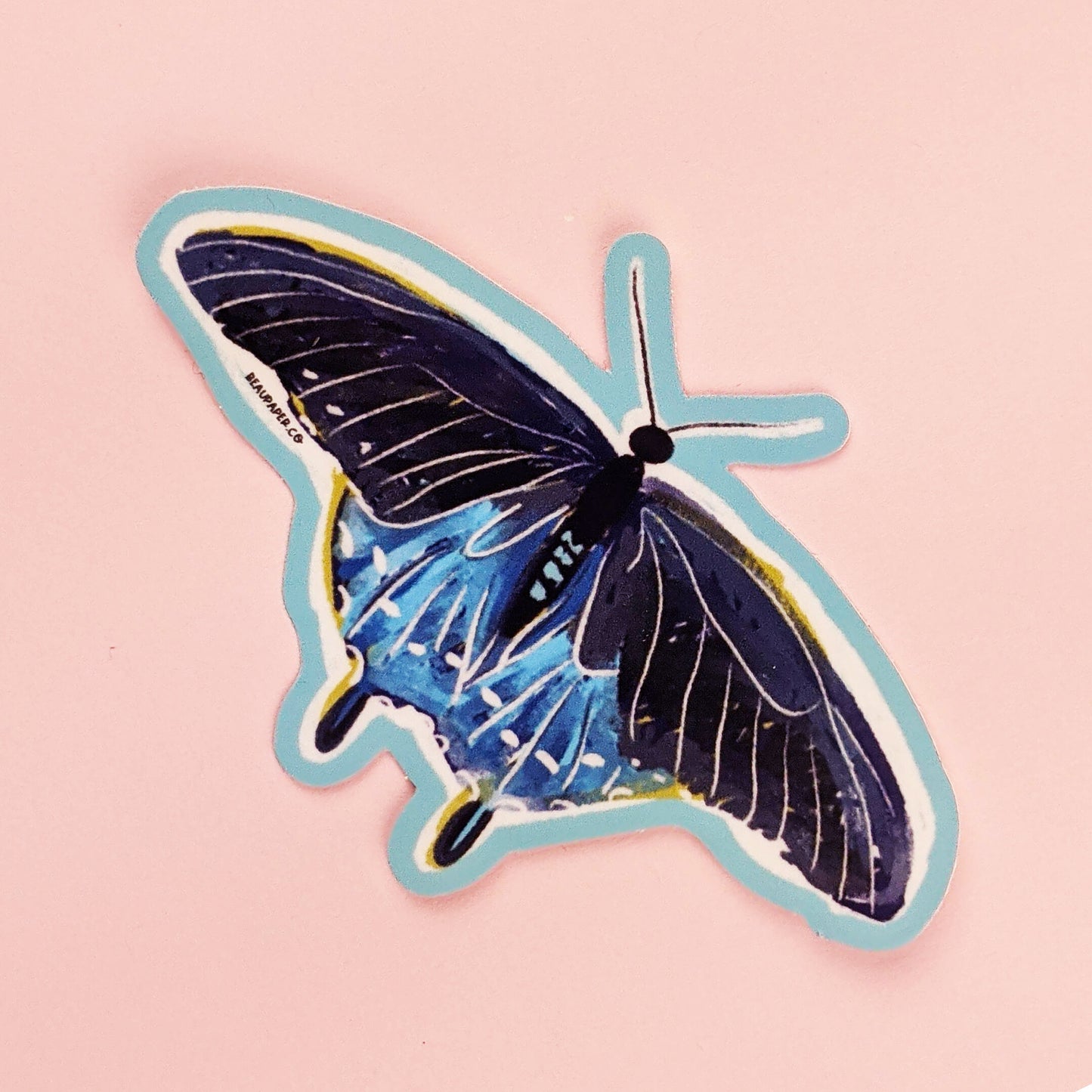 Blue Butterfly Sticker