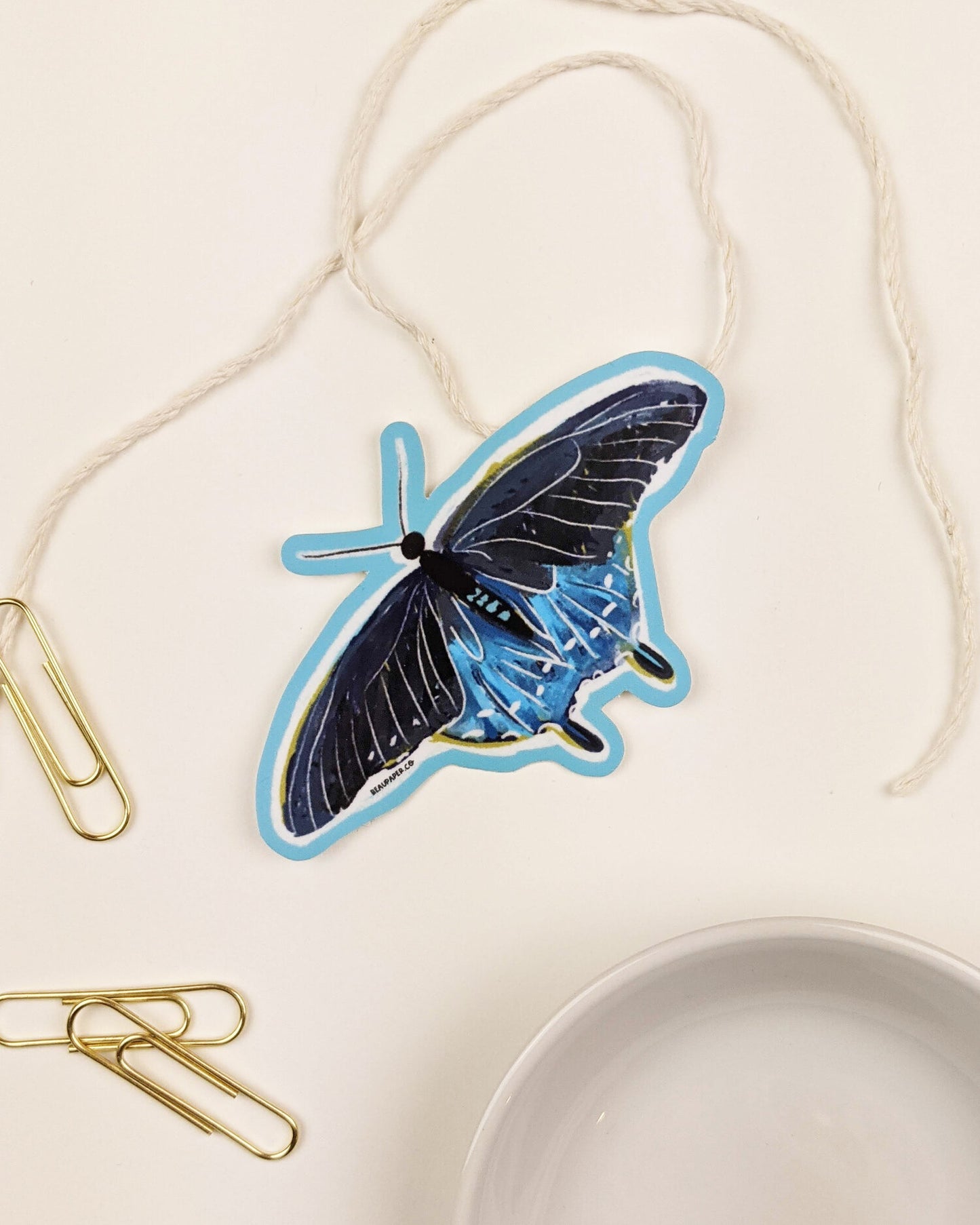 Blue Butterfly Sticker