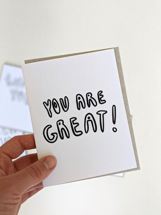Coloring Card: You Are Great!