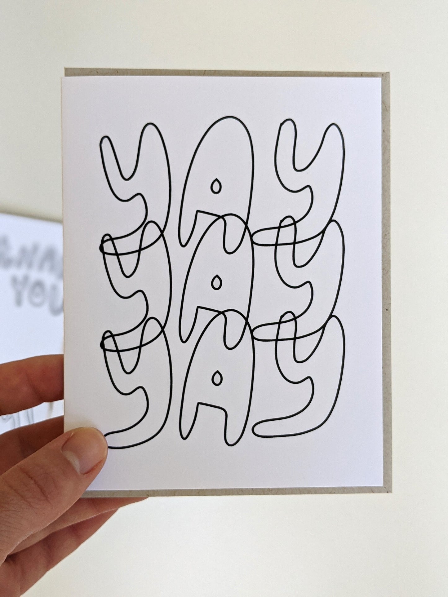 Coloring Card: Yay Yay Yay