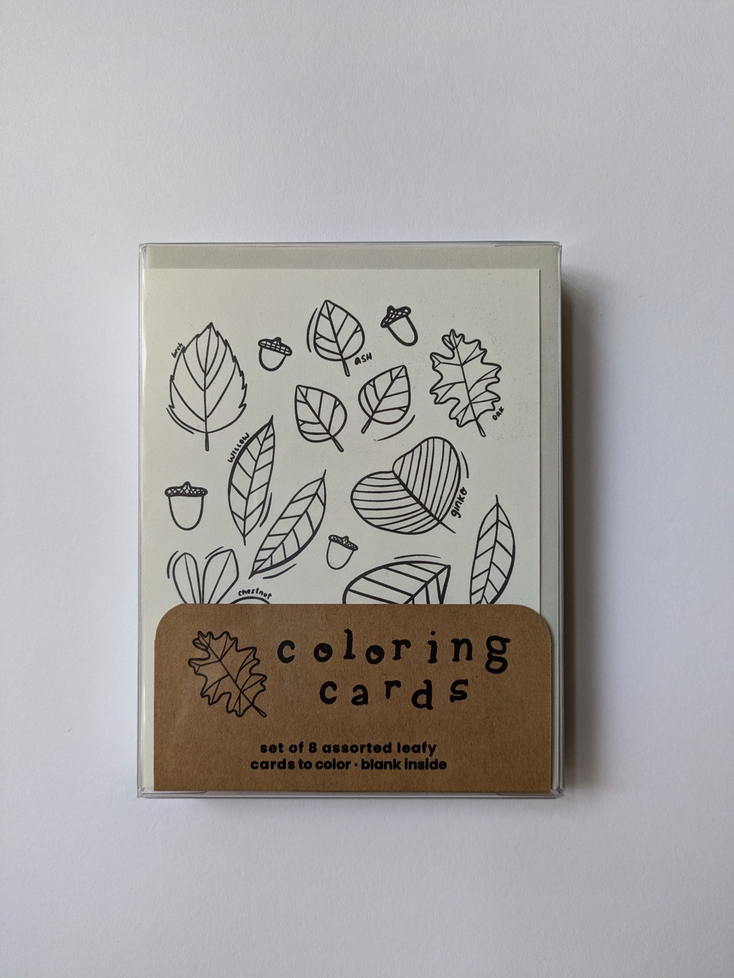 Leafy Coloring Cards: Boxed Set of 8