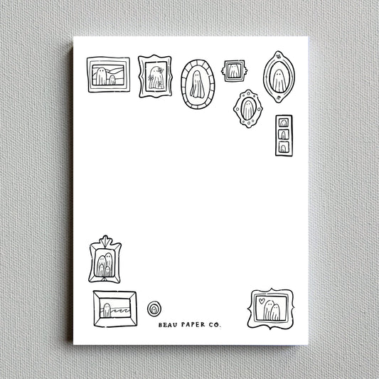 Ghost Gallery Wall Halloween Notepad