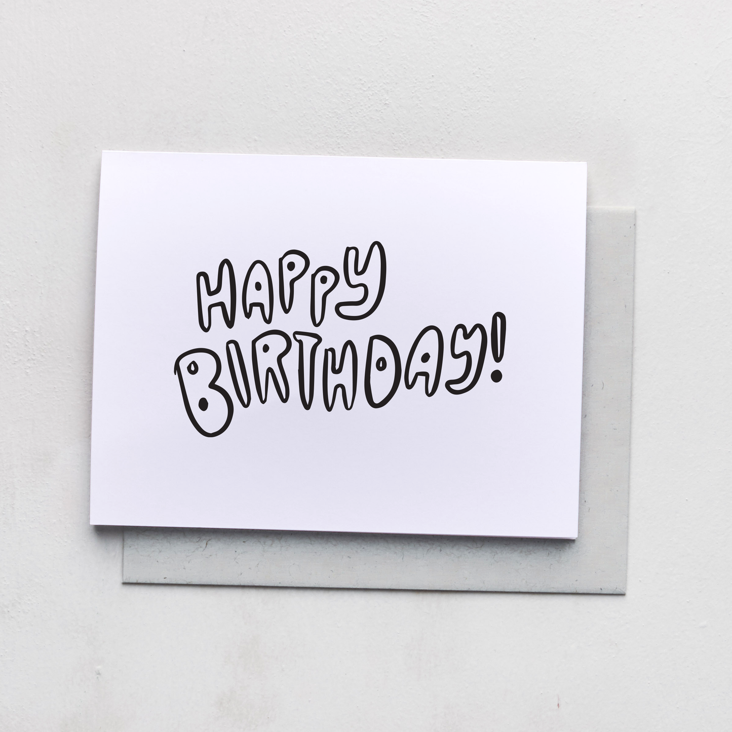 Happy Birthday Coloring Card - Letterpress Printed