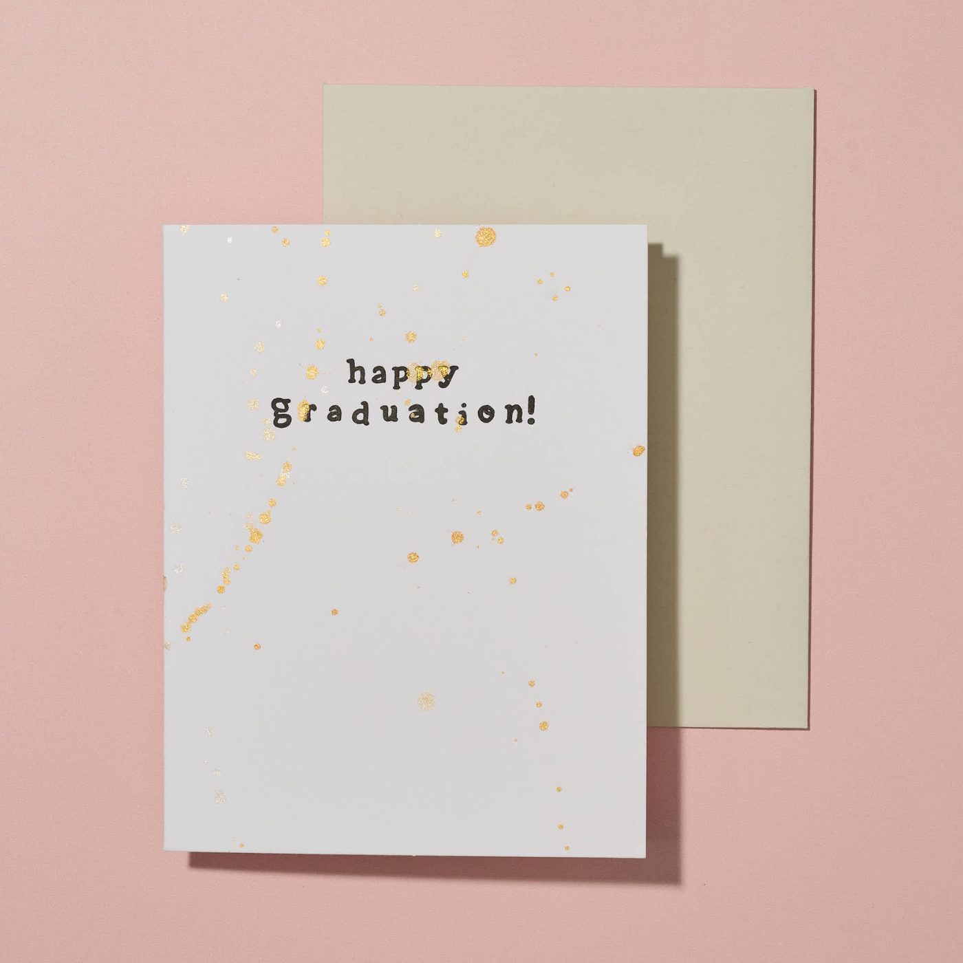 Happy Graduation Hand Painted Letterpress Card