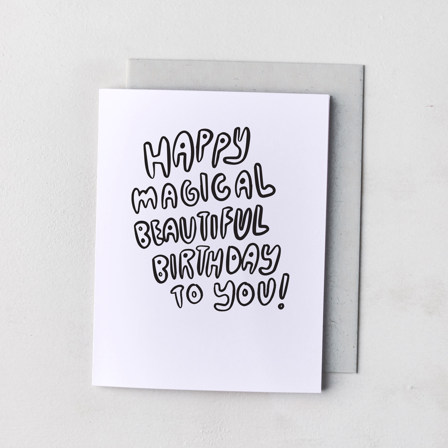 Happy Magical Beautiful Birthday to You! Coloring Card - Letterpress Printed