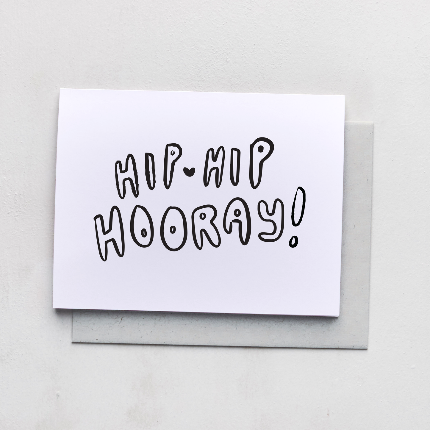 Hip Hip Hooray Birthday Coloring Card - Letterpress Printed