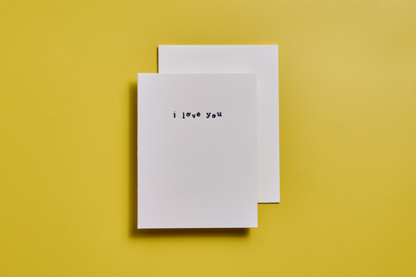 I Love You Letterpress Card