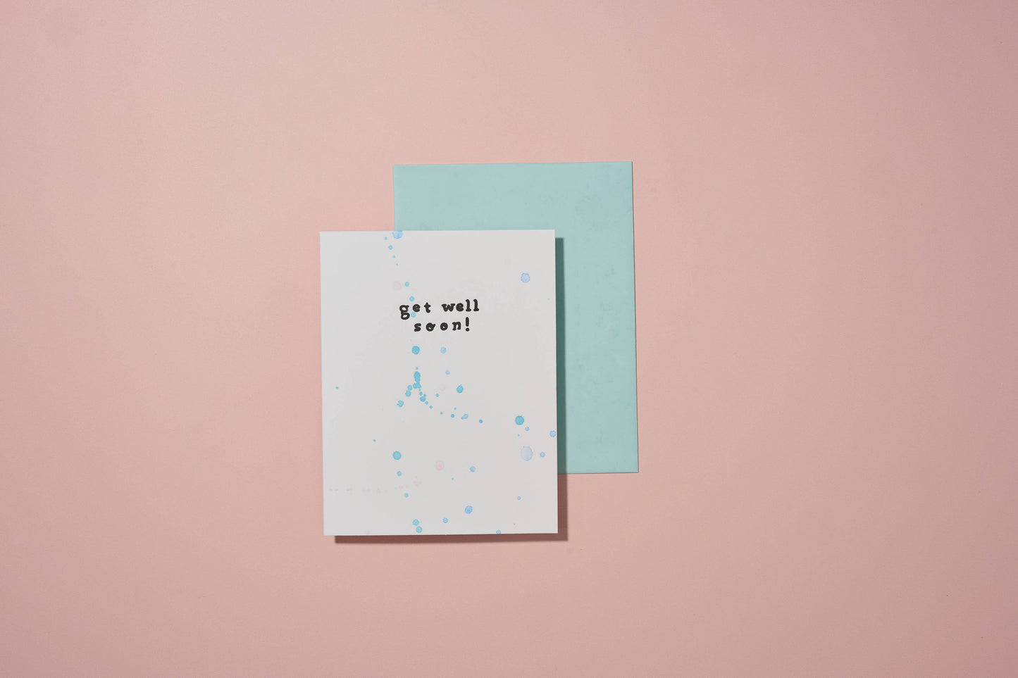 Get Well Soon Hand Painted Letterpress Card