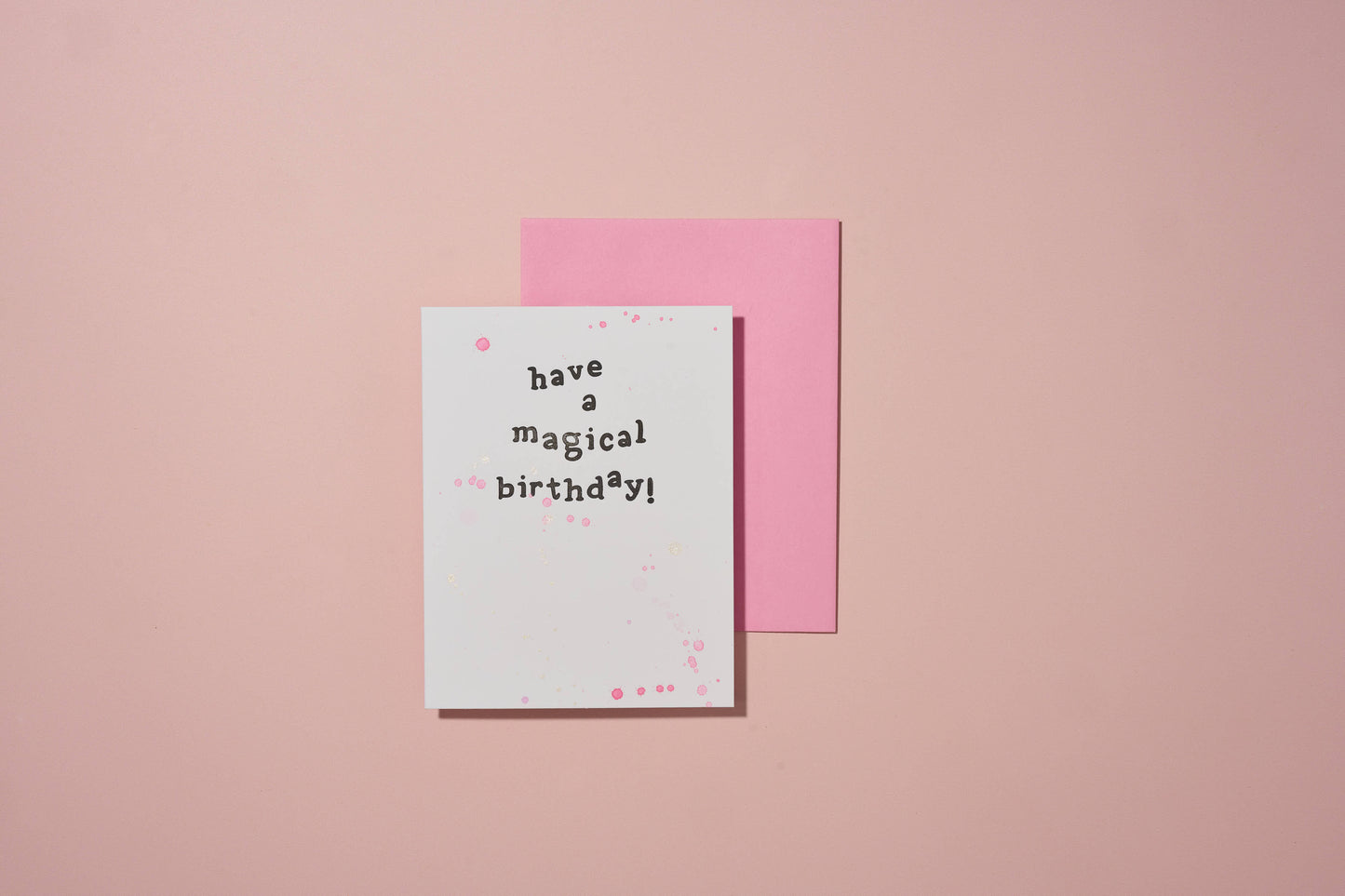 Have a Magical Birthday Hand Painted Letterpress Card