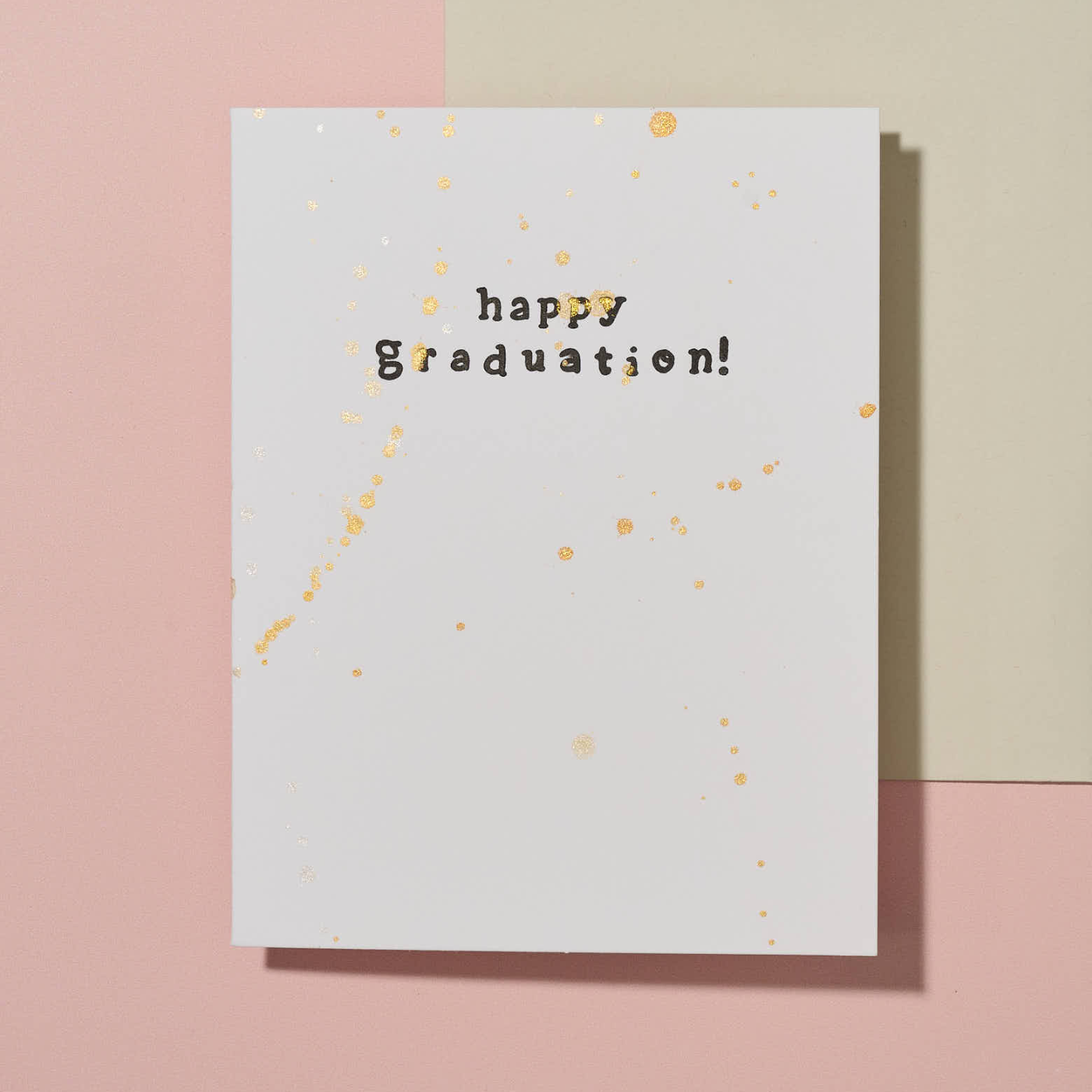Happy Graduation Hand Painted Letterpress Card