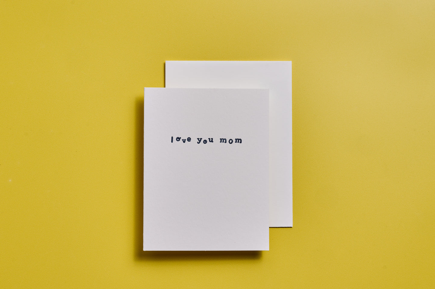 Love You Mom Letterpress Card