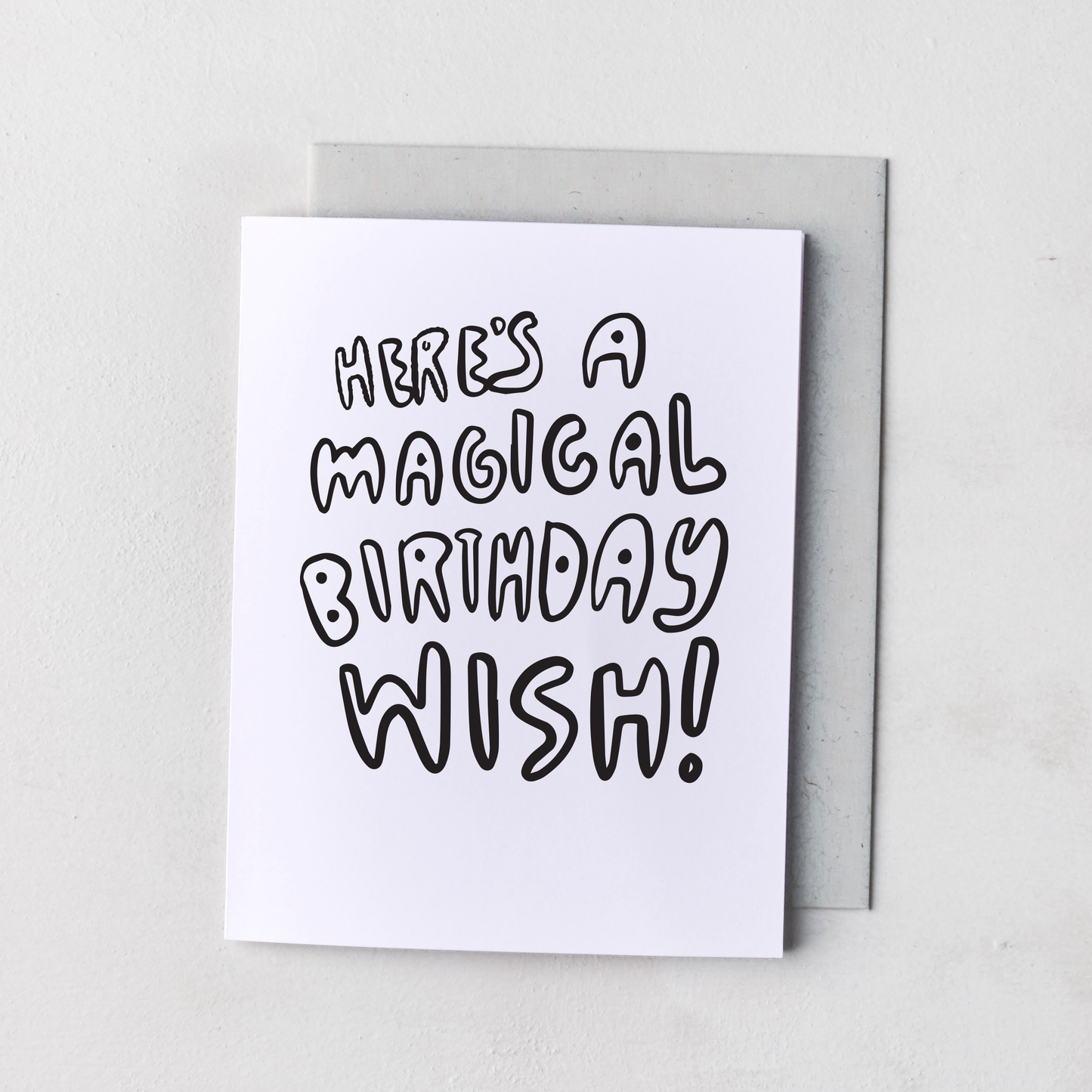 Here's a Magical Birthday Wish Coloring Card - Letterpress Printed