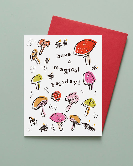 Have a Magical Holiday Mushroom Card