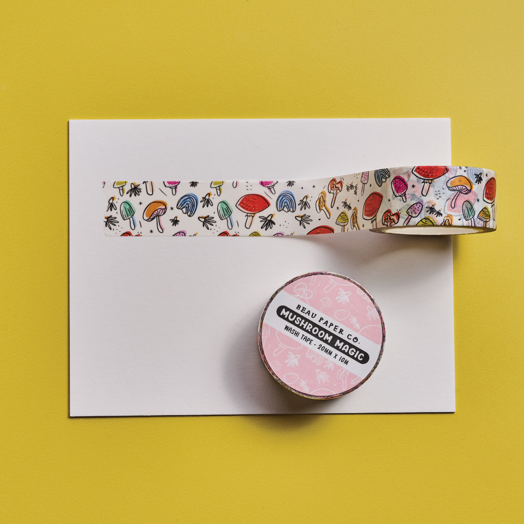 Rainbow Mushroom Washi Tape