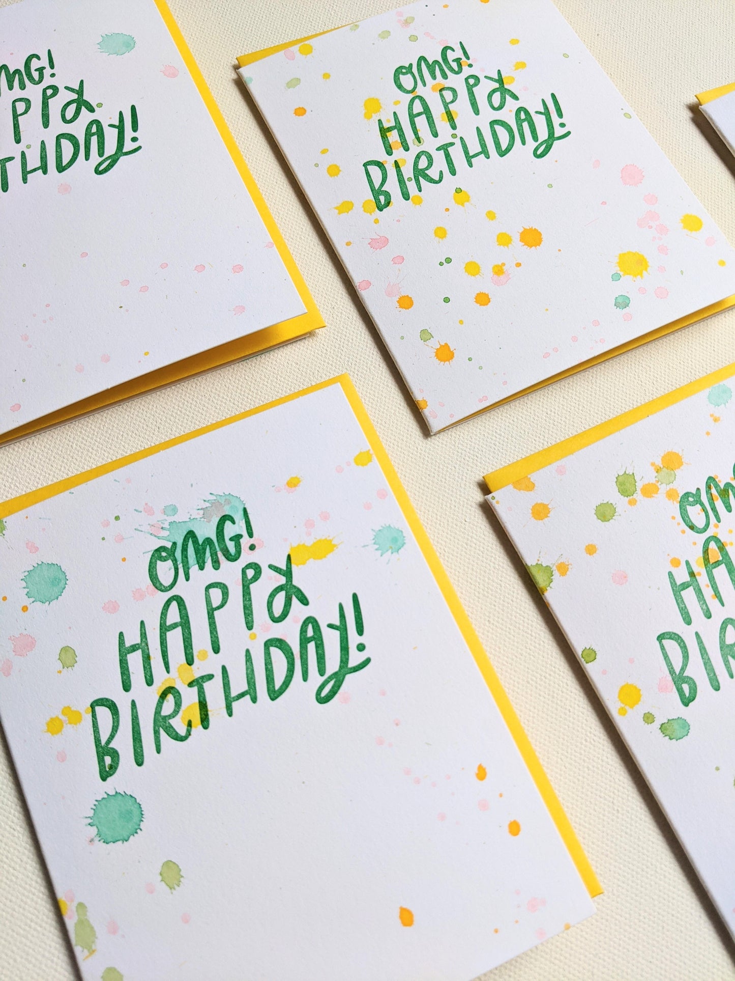 OMG Happy Birthday Letterpress Card