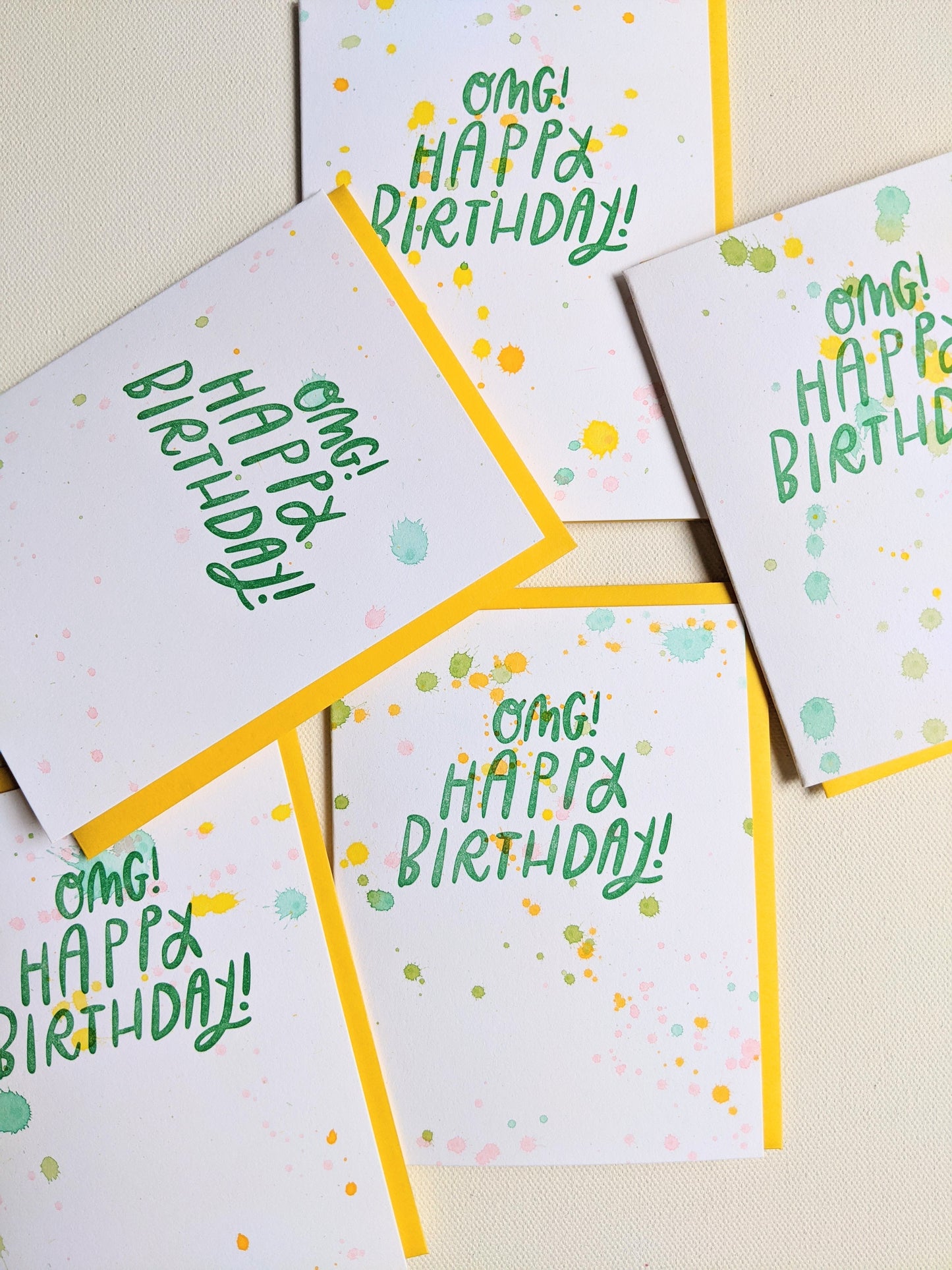 OMG Happy Birthday Letterpress Card