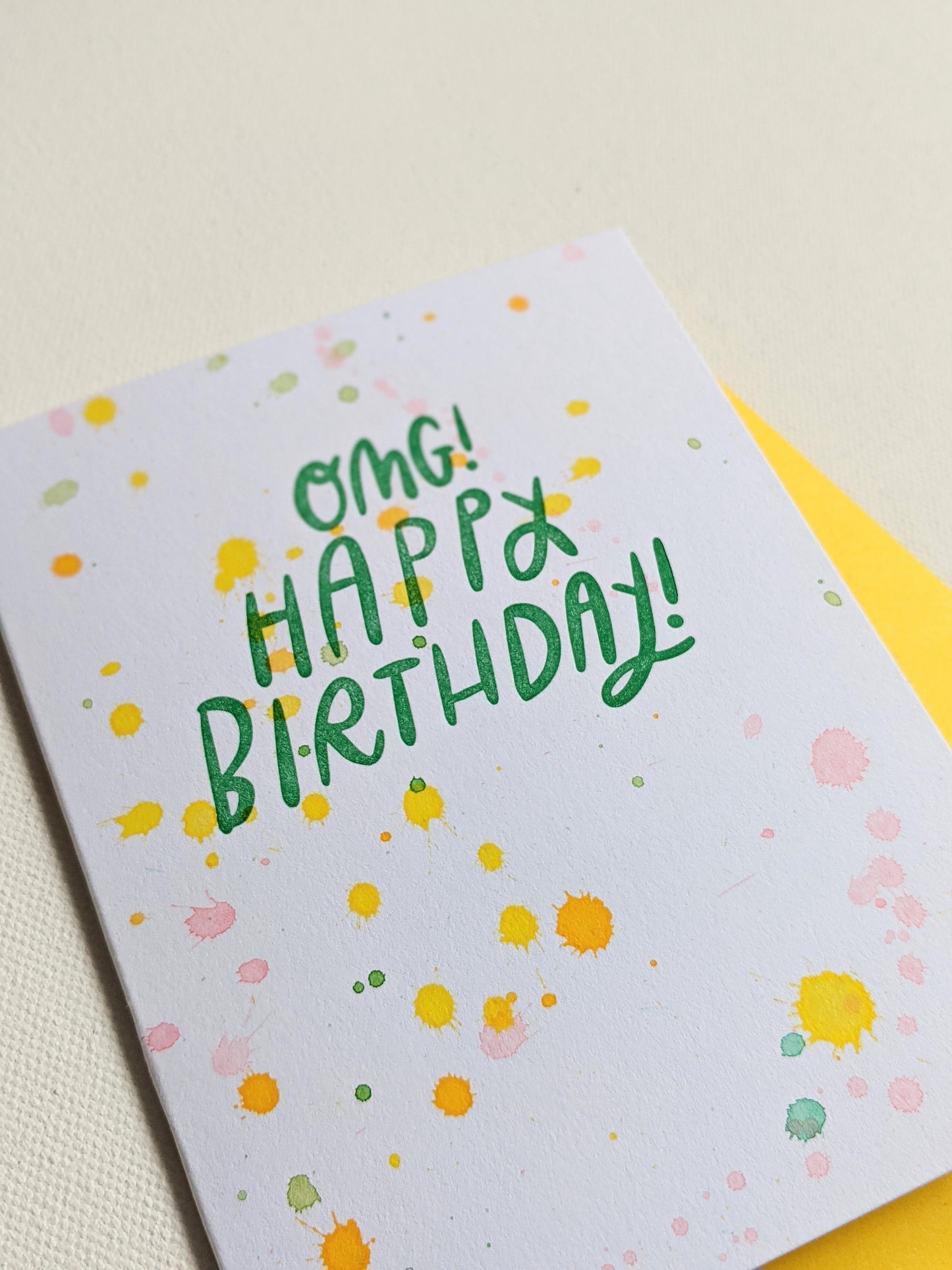 OMG Happy Birthday Letterpress Card